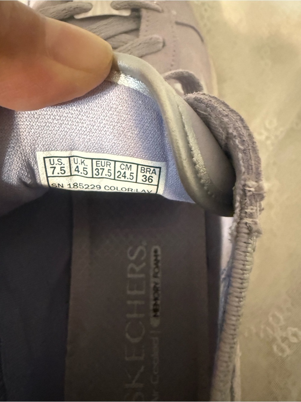 Skechers Lavender Court & Classics High-Top Sneakers - Picture 5 of 5